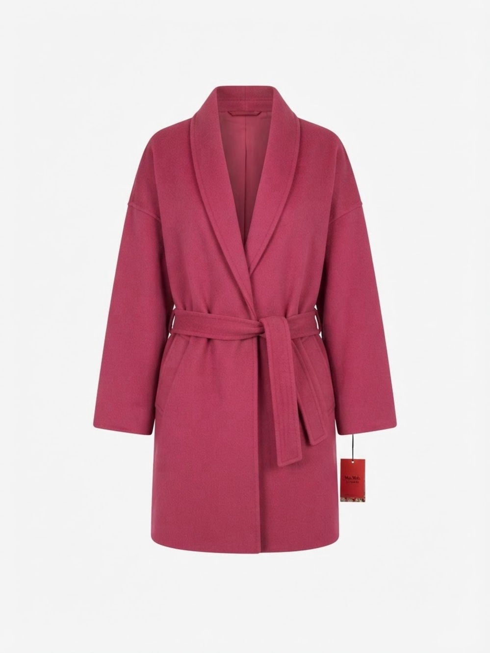 arciso Rodriguez Design Nation Coat XL Peony Pink Belted Wrap NWT $130